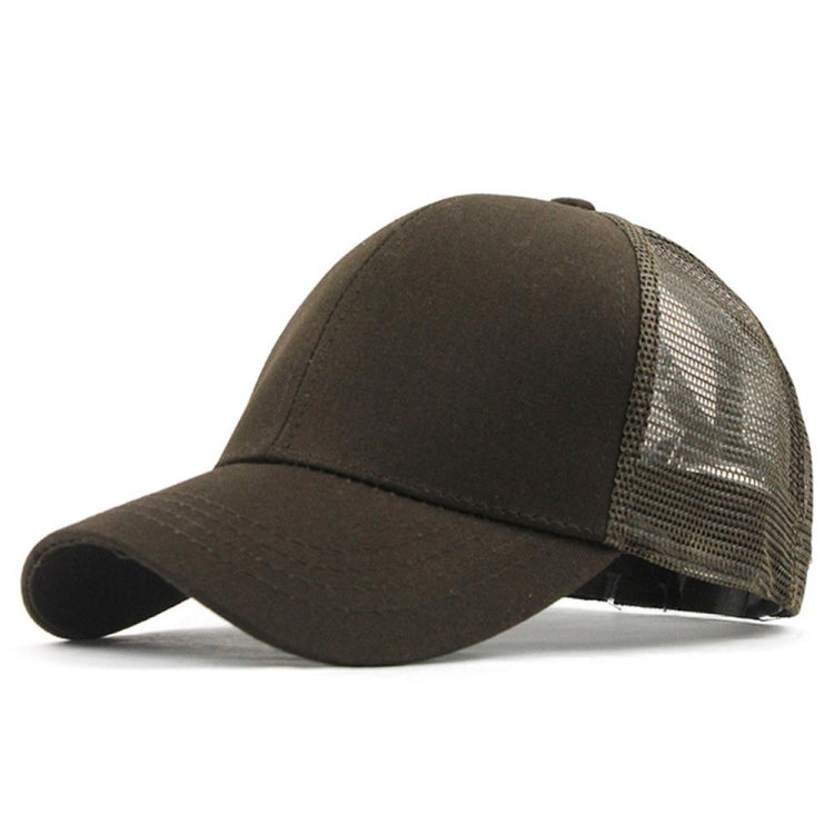 Summer Cotton Mesh Opening Ponytail Hat Sunscreen Baseball Cap, Specification:No Mark(Black) - Peaked Cap by PMC Jewellery | Online Shopping South Africa | PMC Jewellery