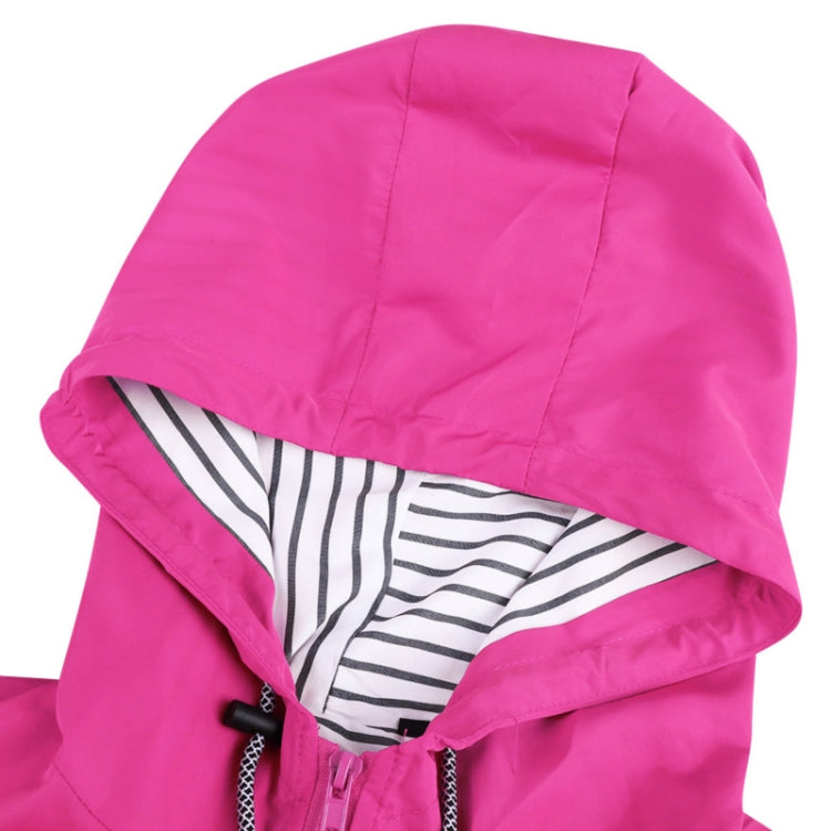 Women Waterproof Rain Jacket Hooded Raincoat, Size:XL(Pink) - Hoodie by PMC Jewellery | Online Shopping South Africa | PMC Jewellery