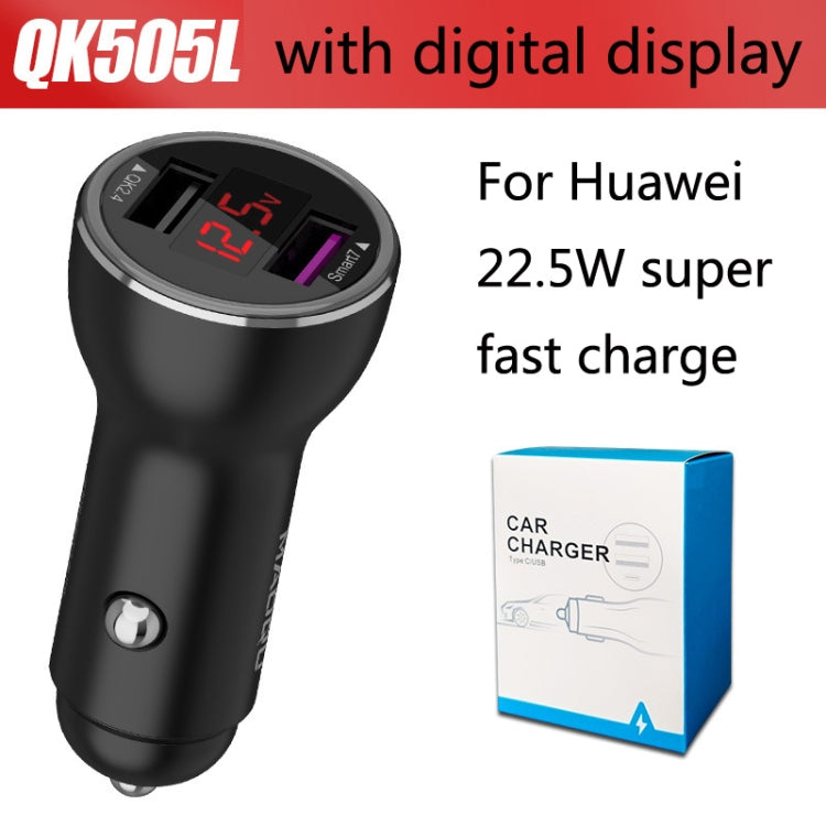 QIAKEY QK505L Dual Ports Fast Charge Car Charger(Black) - free shipping - PMC TechLife - Order now!