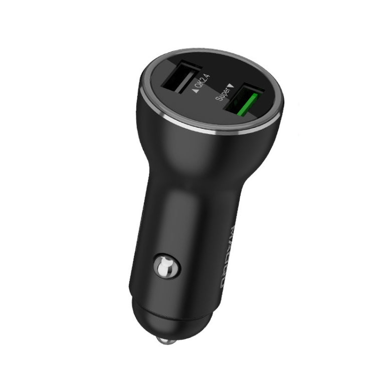 QIAKEY QK739 Dual Ports Fast Charge Car Charger(Black) - Car Charger by QIAKEY | Online Shopping South Africa | PMC Jewellery