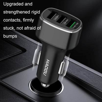 QIAKEY GT680 3 USB Ports Fast Charge Car Charger(Black) - Car Charger by QIAKEY | Online Shopping South Africa | PMC Jewellery