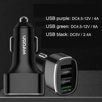 QIAKEY GT680 3 USB Ports Fast Charge Car Charger(Gray) - Car Charger by QIAKEY | Online Shopping South Africa | PMC Jewellery