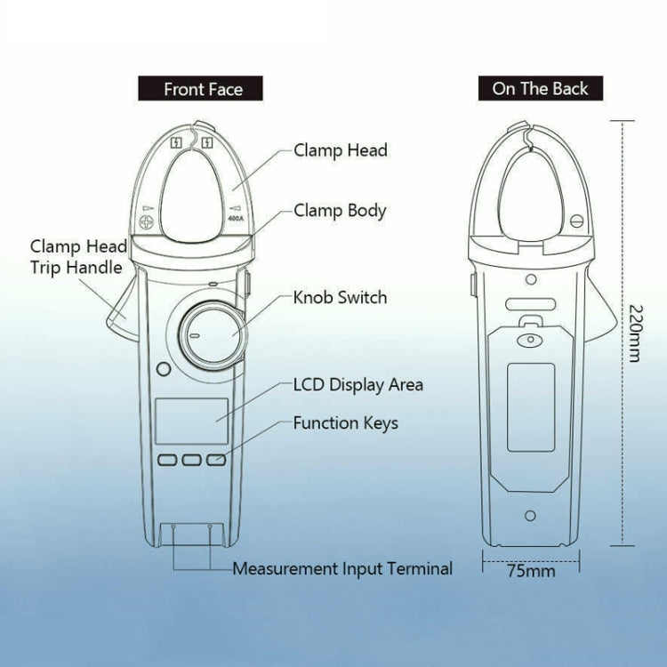 UNI-T UT213B Digital Clamp Meter AC DC Voltage Detector - free shipping - PMC TechLife - Order now!