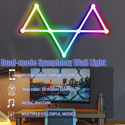 JSK-P22 Smart RGB Mosaic Light Rhythm Light Support Amazon Alexa / Google Assistant /DuerOS UK Plug(White) - Novelty Lighting by PMC Jewellery | Online Shopping South Africa | PMC Jewellery