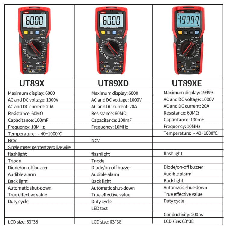 UNI-T UT89X Digital High-Precision Multimeter Digital Display Multi-Meter - free shipping - PMC TechLife - Order now!