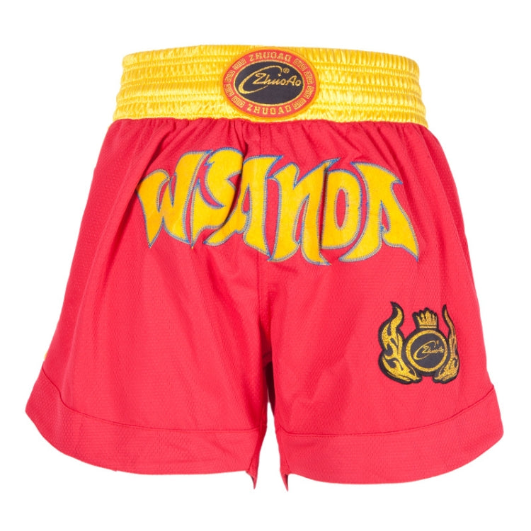 ZhuoAo Muay Thai/Boxing/Sanshou/Fighting Shorts for Men and Women, Size:XS(Quick Dry Sanda Red) - Sportswear by ZhuoAo | Online Shopping South Africa | PMC Jewellery | Buy Now Pay Later Mobicred