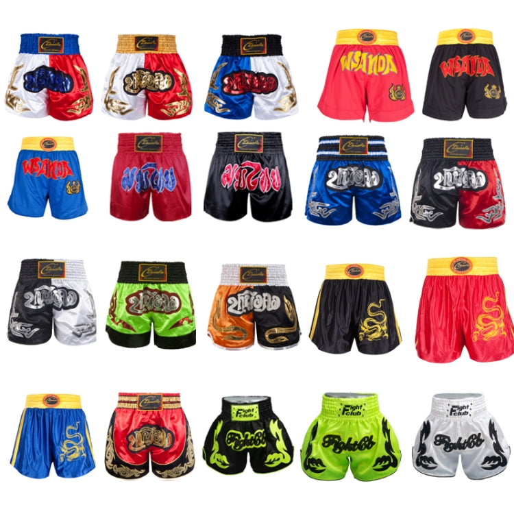 ZhuoAo Muay Thai/Boxing/Sanshou/Fighting Shorts for Men and Women, Size:S(Yellow Waist Stitching) - Sportswear by ZhuoAo | Online Shopping South Africa | PMC Jewellery | Buy Now Pay Later Mobicred