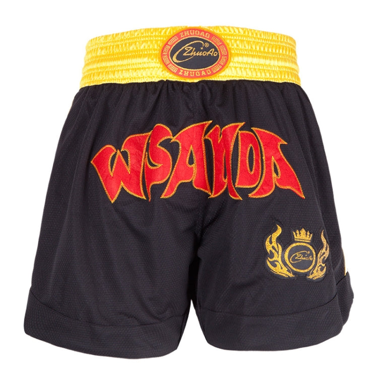 ZhuoAo Muay Thai/Boxing/Sanshou/Fighting Shorts for Men and Women, Size:S(Quick Dry Sanda Black) - Sportswear by ZhuoAo | Online Shopping South Africa | PMC Jewellery | Buy Now Pay Later Mobicred