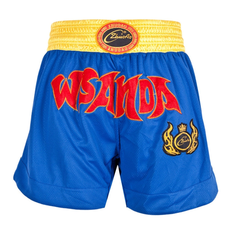 ZhuoAo Muay Thai/Boxing/Sanshou/Fighting Shorts for Men and Women, Size:S(Quick Dry Sanda Blue) - Sportswear by ZhuoAo | Online Shopping South Africa | PMC Jewellery | Buy Now Pay Later Mobicred