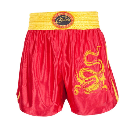 ZhuoAo Muay Thai/Boxing/Sanshou/Fighting Shorts for Men and Women, Size:XXXL(Embroidered Dragon Red) - Sportswear by ZhuoAo | Online Shopping South Africa | PMC Jewellery | Buy Now Pay Later Mobicred