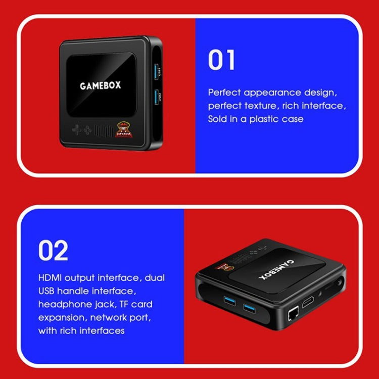 GD10 64G Built-In 30000+ Games Dual System Set-Top Box 3D Home 4K HD  TV Game Console Box UK Plug(Black) - free shipping - PMC TechLife - Order now!