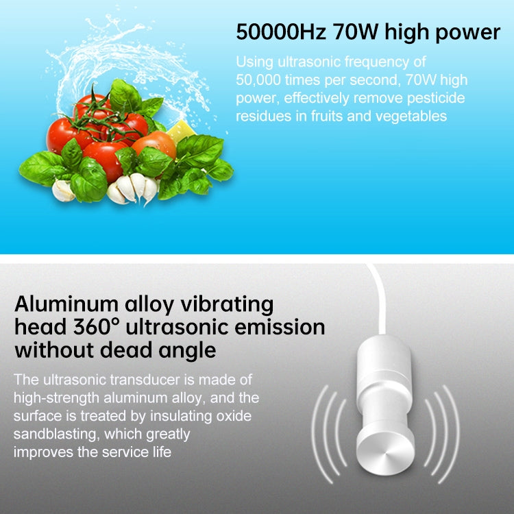 JeKen CE-9600 Household Ultrasonic Cleaner Vegetable Washing Glasses Watch Jewelry Cleaner(US Plug) - free shipping - PMC TechLife - Order now!