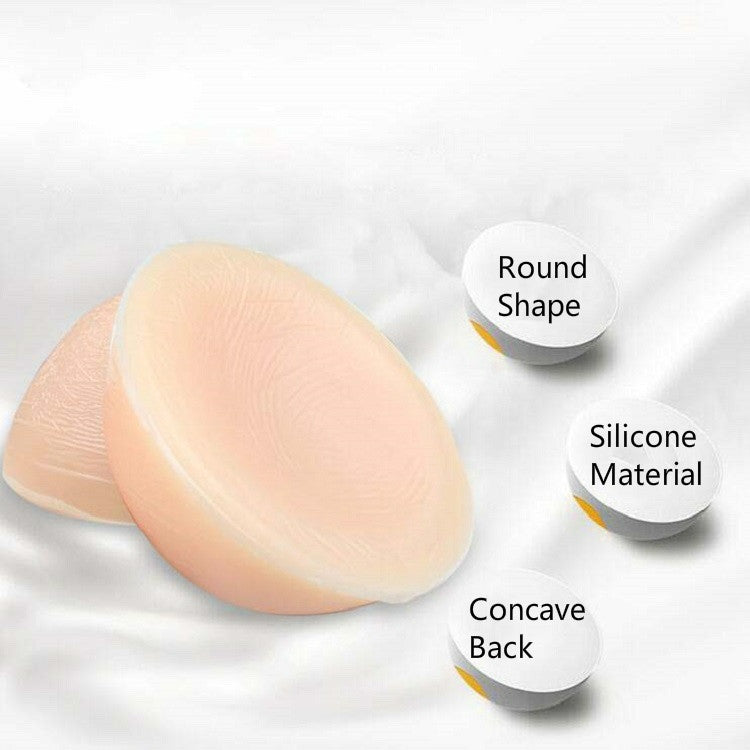 2 PCS Round Men Pseudo-girl Silicone Fake Breasts Cross-dressing Breast Implants, Size:600g(Flesh-colored) - Fake Breasts by PMC Jewellery | Online Shopping South Africa | PMC Jewellery