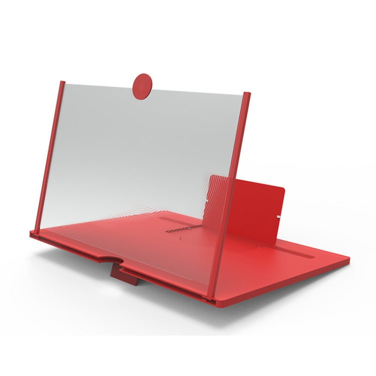 Pull-out Mobile Phone Screen Magnifier 3D Video Desktop Mobile Phone Holder, Size:10 inch(Red) - free shipping - PMC TechLife - Order now!