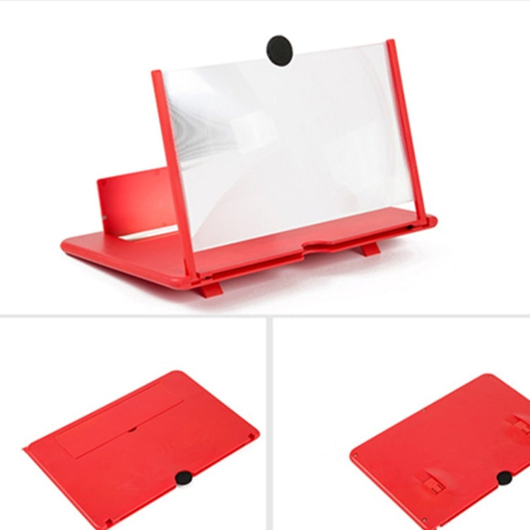 Pull-out Mobile Phone Screen Magnifier 3D Video Desktop Mobile Phone Holder, Size:12 inch(White) - free shipping - PMC TechLife - Order now!