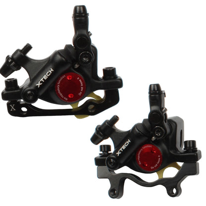 ZOOM HB100 Mountain Bike Hydraulic Brake Caliper Folding Bike Cable Pull Hydraulic Disc Brake Caliper, Style:Front and Rear(Black) - Bicycle Brake Parts by Zoom | Online Shopping South Africa | PMC Jewellery | Buy Now Pay Later Mobicred