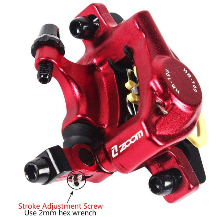 ZOOM HB100 Mountain Bike Hydraulic Brake Caliper Folding Bike Cable Pull Hydraulic Disc Brake Caliper, Style:Front and Rear(Black) - Bicycle Brake Parts by Zoom | Online Shopping South Africa | PMC Jewellery | Buy Now Pay Later Mobicred