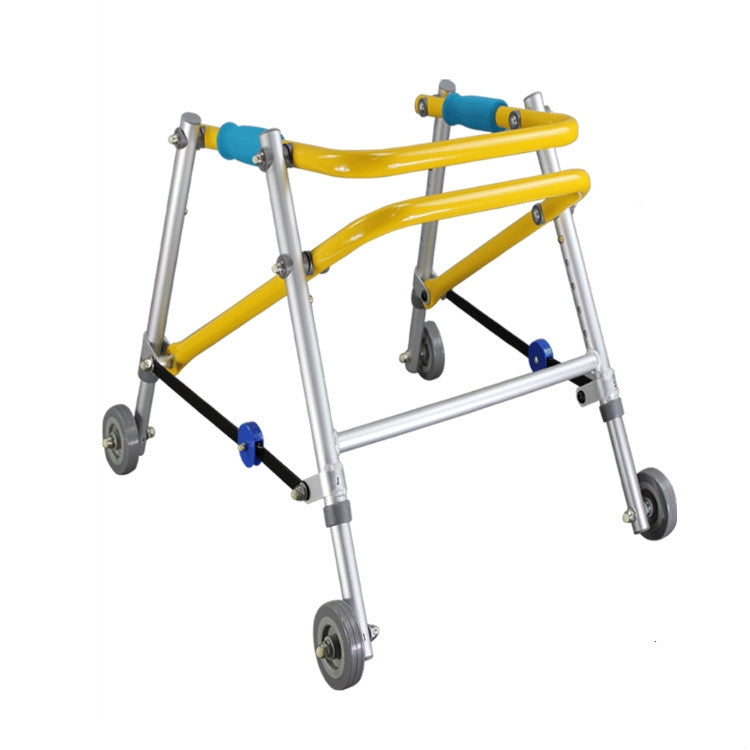 Directional Four-wheel Walker With Cerebral Palsy Children Rehabilitation Training Equipment Walker Standing Frame, Specification: 4071 Small(Foggy Silver) - Mobility Aids by PMC Jewellery | Online Shopping South Africa | PMC Jewellery