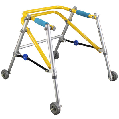 Directional Four-wheel Walker With Cerebral Palsy Children Rehabilitation Training Equipment Walker Standing Frame, Specification: 4071 Small(Foggy Silver) - Mobility Aids by PMC Jewellery | Online Shopping South Africa | PMC Jewellery