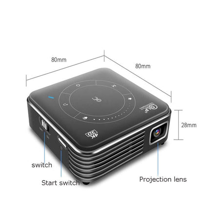 P11 854x480 DLP Mini Smart Projector With Infrared Remote Control, Android 9.0, 2GB+16GB, Support 2.4G/5G WiFi, Bluetooth, TF Card(Silver Gray) - LED Projector by PMC Jewellery | Online Shopping South Africa | PMC Jewellery