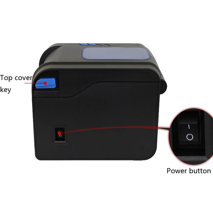 Xprinter XP-370B Barcode Printer Self-adhesive QR Code Printer Label Clothing Tag Thermal Ticket Machine(EU Plug) - Printer by Xprinter | Online Shopping South Africa | PMC Jewellery | Buy Now Pay Later Mobicred