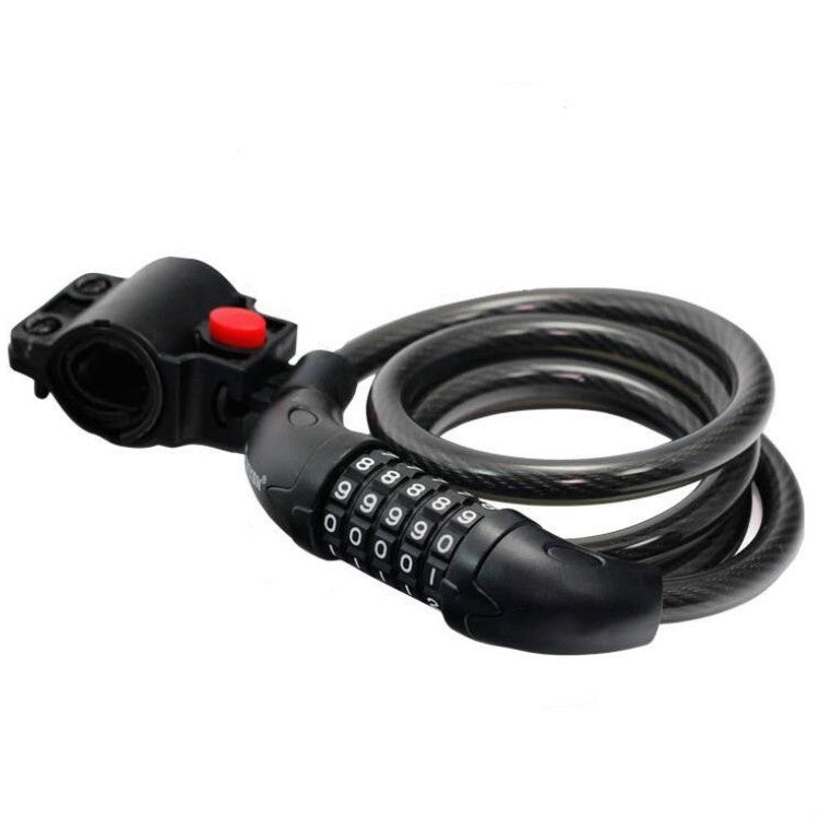 TONYON TY566 Bicycle Lock Five-digit Code Lock Mountain Bike Bar Wire Lock Single Rim Lock(Black) - free shipping - PMC TechLife - Order now!