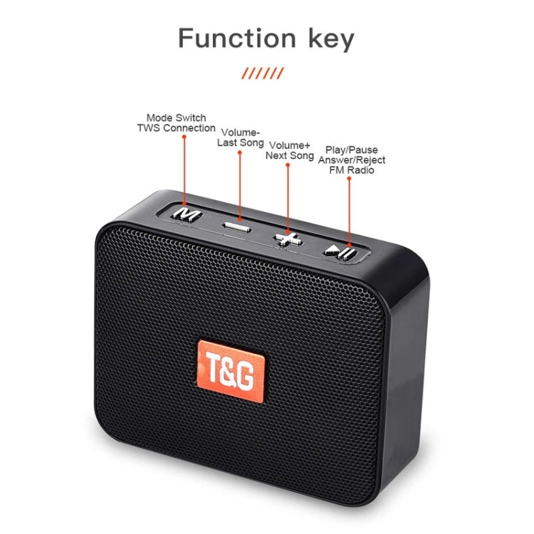 T&G TG166 Color Portable Wireless Bluetooth Small Speaker(Red) - Mini Speaker by T&G | Online Shopping South Africa | PMC Jewellery