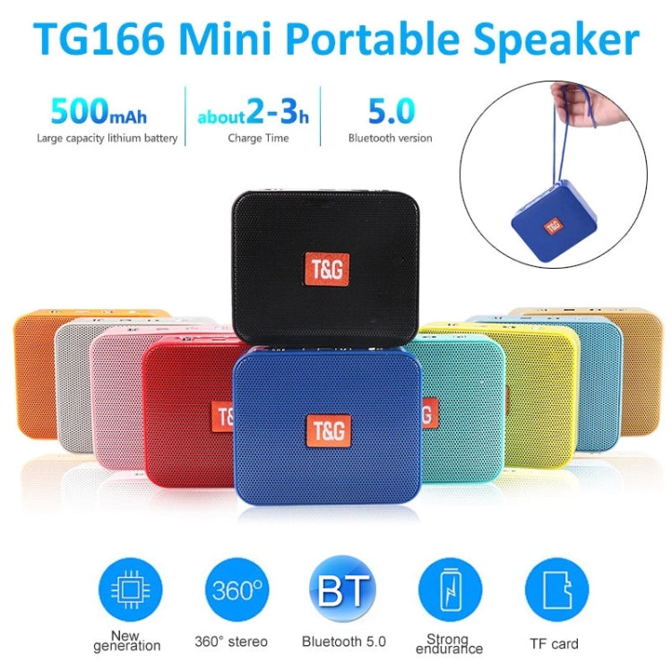 T&G TG166 Color Portable Wireless Bluetooth Small Speaker(Silver Gray) - Mini Speaker by T&G | Online Shopping South Africa | PMC Jewellery