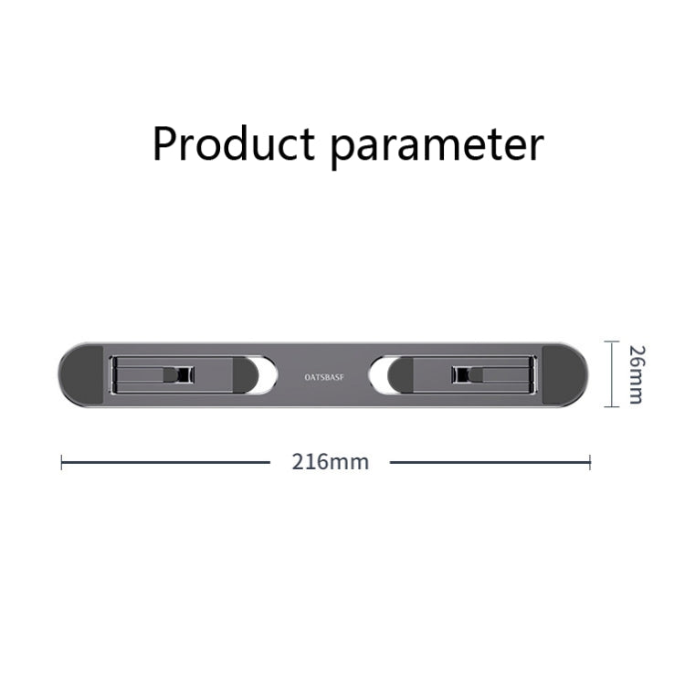 Oatsbasf Portable Storage Foldable Notebook Computer Bracket Heightening Fan Heater(Gray) - Laptop Stand by PMC TechLife | Online Shopping South Africa | PMC TechLife | Buy Now Pay Later Mobicred
