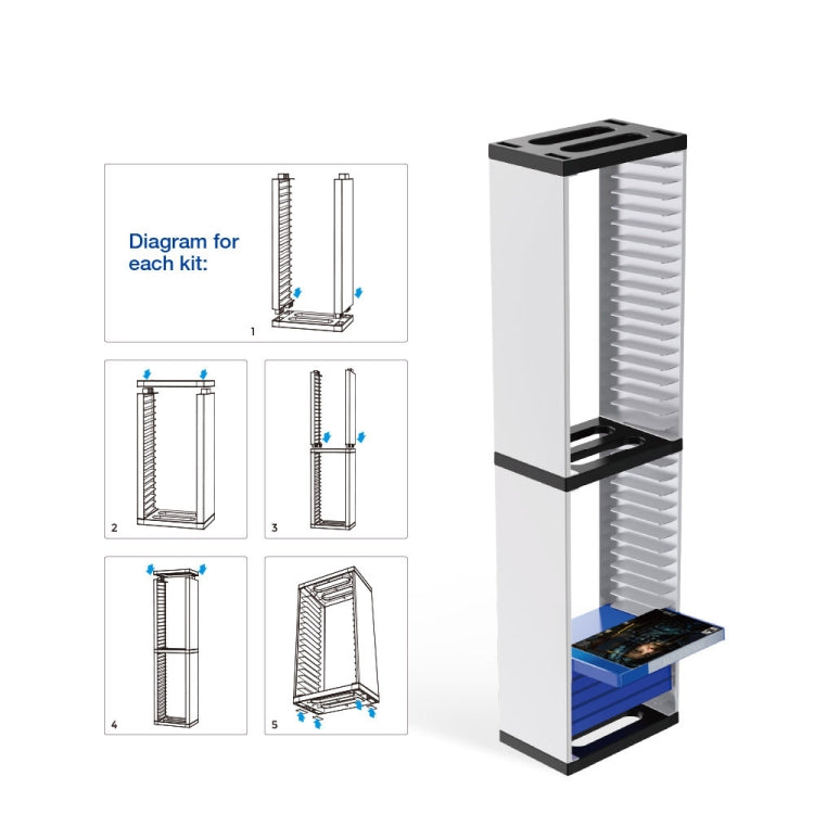 DOBE Console Game Cd Storage Rack Can Accommodate 36 Double-Layer Disc Racks For PS5 - Holder by DOBE | Online Shopping South Africa | PMC Jewellery | Buy Now Pay Later Mobicred