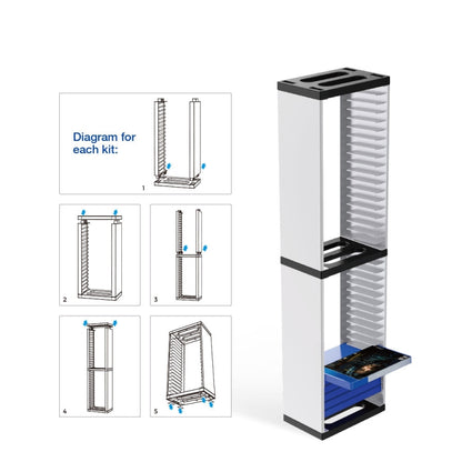 DOBE Console Game Cd Storage Rack Can Accommodate 36 Double-Layer Disc Racks For PS5 - Holder by DOBE | Online Shopping South Africa | PMC Jewellery | Buy Now Pay Later Mobicred