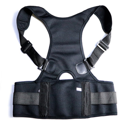 Male Female Adjustable Magnetic Posture Corrector Corset Back Men Brace Back Shoulder Belt Lumbar Support Straight, Size:XXXL (Black) - Corrector by PMC Jewellery | Online Shopping South Africa | PMC Jewellery