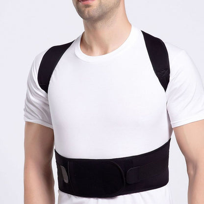 Male Female Adjustable Magnetic Posture Corrector Corset Back Men Brace Back Shoulder Belt Lumbar Support Straight, Size:XXXL (Black) - Corrector by PMC Jewellery | Online Shopping South Africa | PMC Jewellery