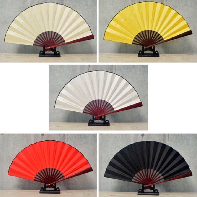 8 inch Pure Color Blank Silk Cloth Folding Fan Chinese Style Calligraphy Painting Fan(Black) - free shipping - PMC TechLife - Order now!