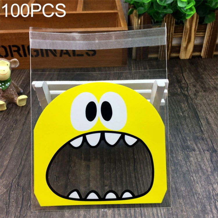 100 PCS Cute Big Teech Mouth Monster Plastic Bag Wedding Birthday Cookie Candy Gift OPP Packaging Bags, Gift Bag Size:10x10cm(Yellow) - Gift Bags & Wrapping Supplies by PMC Jewellery | Online Shopping South Africa | PMC Jewellery