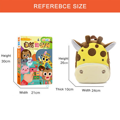 Kids 3D Animal Velvet Backpacks Children Cartoon Kindergarten Toys Gifts School Bags(Hippo) - Kids Bags by PMC Jewellery | Online Shopping South Africa | PMC Jewellery | Buy Now Pay Later Mobicred