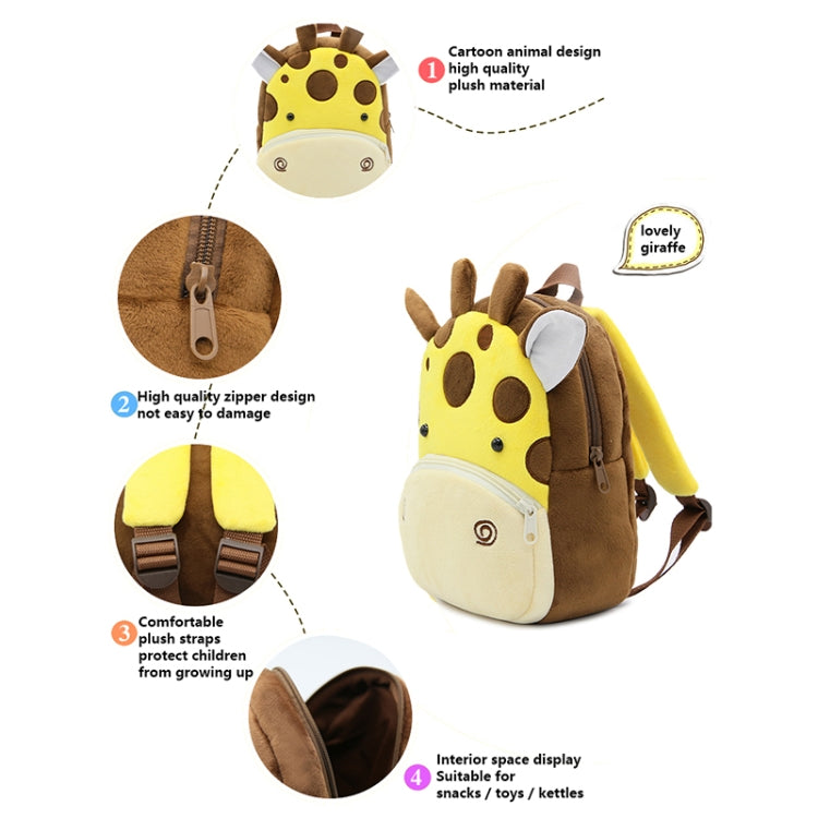 Kids 3D Animal Velvet Backpacks Children Cartoon Kindergarten Toys Gifts School Bags(Hippo) - Kids Bags by PMC Jewellery | Online Shopping South Africa | PMC Jewellery | Buy Now Pay Later Mobicred