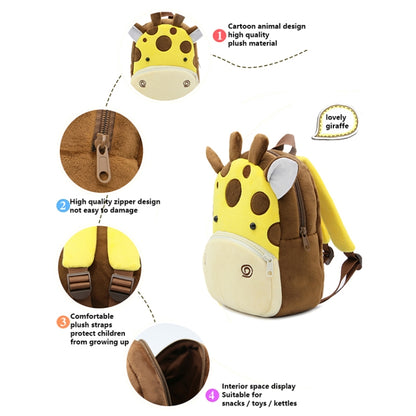 Kids 3D Animal Velvet Backpacks Children Cartoon Kindergarten Toys Gifts School Bags(Hippo) - Kids Bags by PMC Jewellery | Online Shopping South Africa | PMC Jewellery | Buy Now Pay Later Mobicred