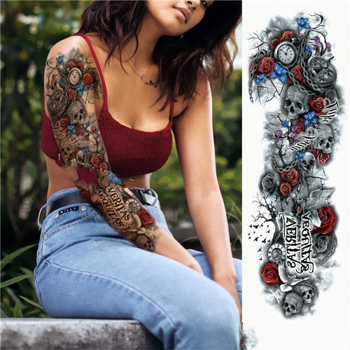 2 PCS Large Arm Sleeve Waterproof Temporary Tattoo Sticker(TQB-005) - Sticker by PMC Jewellery | Online Shopping South Africa | PMC Jewellery