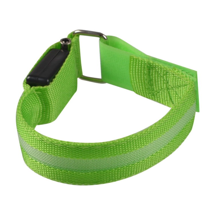 Nylon Night Sports LED Light Armband Light Bracelet, Specification:Battery Version(Green) - Wristbands by PMC Jewellery | Online Shopping South Africa | PMC Jewellery