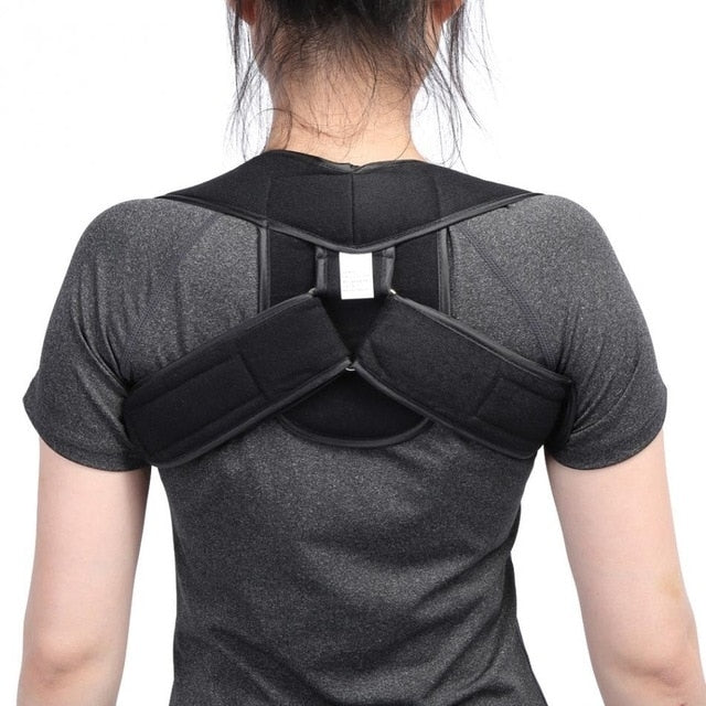 Adjustable Upper Back Shoulder Support Posture Corrector Adult Corset Spine Brace Back Belt, Size:M(Black) - Corrector by PMC Jewellery | Online Shopping South Africa | PMC Jewellery