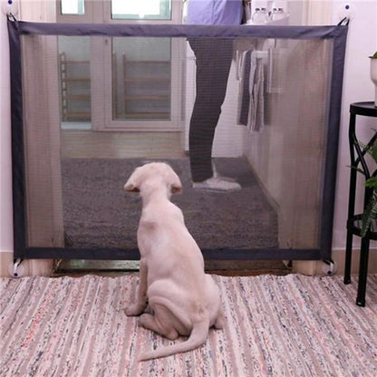 Dog Pet Fences Portable Folding Safe Protection Safety Door Magic Gate For Dogs Cat Pet, Size:110cm x72cm(Beige) - Pet Screen Doors by PMC Jewellery | Online Shopping South Africa | PMC Jewellery
