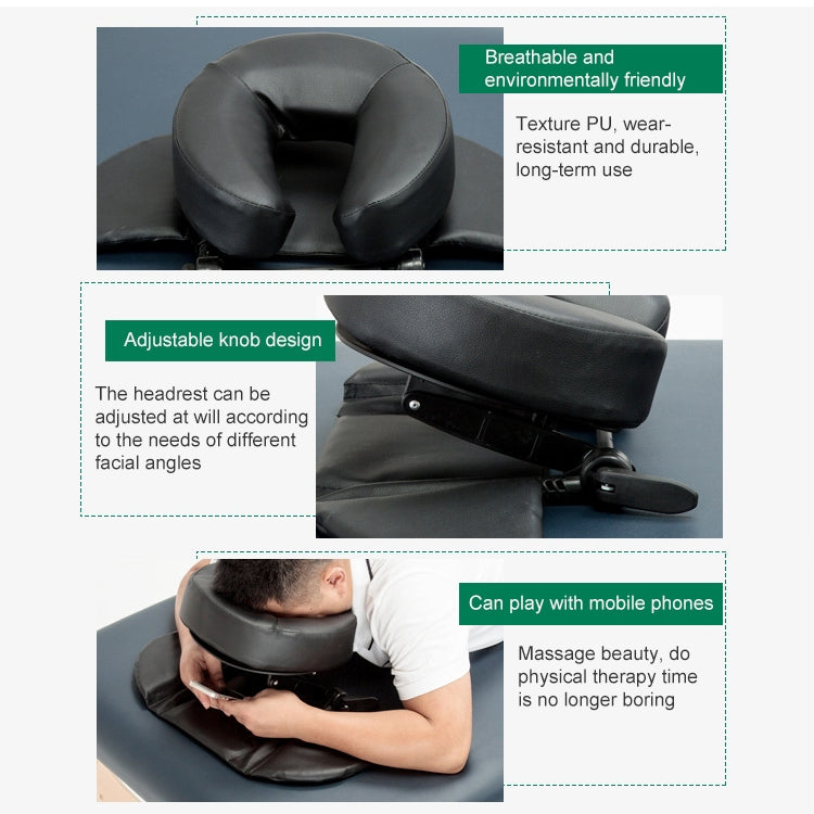 Adjustable Headrest Face Pillow Family Massage Beauty Cradle Rest Pad For Desk(Black Color) - Cushions & Pillows by PMC Jewellery | Online Shopping South Africa | PMC Jewellery