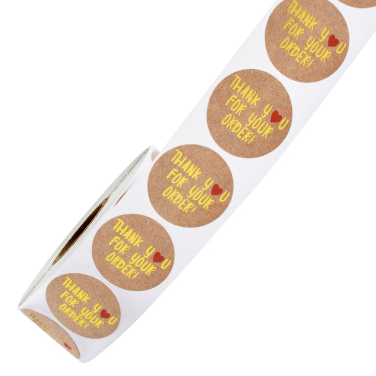 Roll Kraft Paper Hot Stamping Thanks You Baking Sticker Label, Size: 2.5cm / 1 inch(D-04) - Sticker & Tags by PMC Jewellery | Online Shopping South Africa | PMC Jewellery