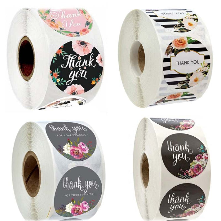 Roll Flower Decoration Thank You Seal Sticker Envelope Decoration Wedding Decoration, Size: 2.5cm/1inch(A-17) - Sticker & Tags by PMC Jewellery | Online Shopping South Africa | PMC Jewellery