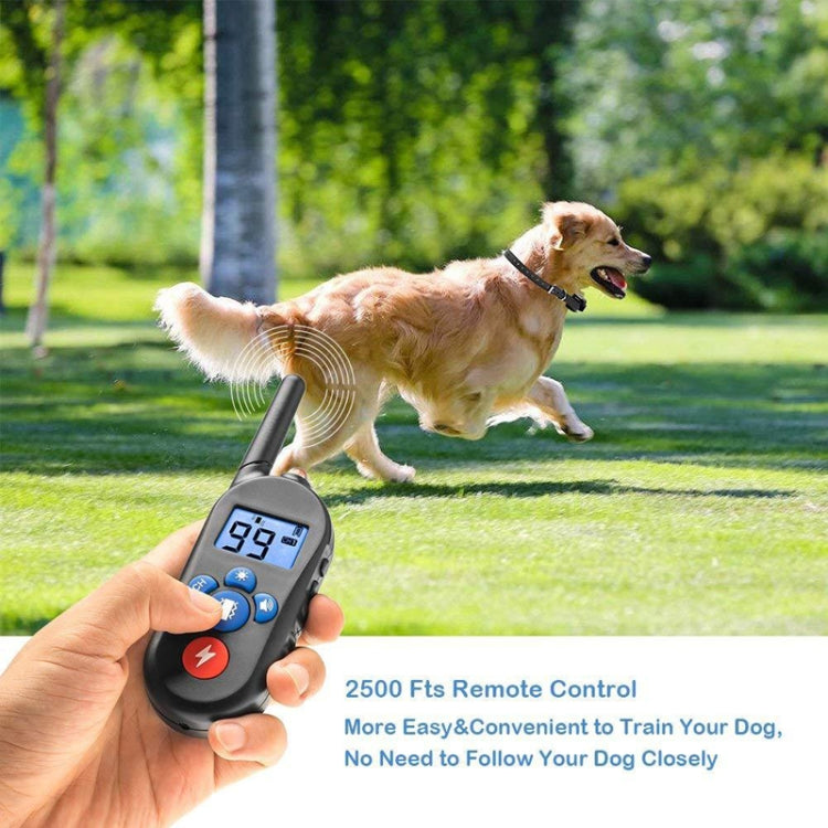800m Remote Control Electric Shock Bark Stopper Vibration Warning Pet Supplies Electronic Waterproof Collar Dog Training Device, Style:556-2(US Plug) - Training Aids by PMC Jewellery | Online Shopping South Africa | PMC Jewellery