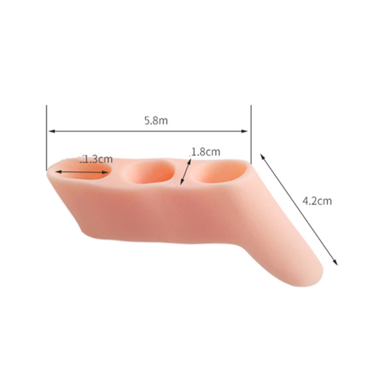 10 Pairs Three-hole Split Toe Protects Thumb External Separator Random Color Delivery - Corrector by PMC Jewellery | Online Shopping South Africa | PMC Jewellery