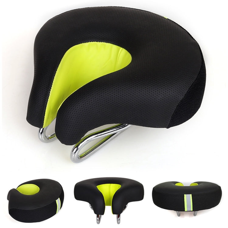 Noseless Bicycle Saddle Mountain Bike Thickened  Soft Cushion(Green) - Bicycle Saddle by PMC Jewellery | Online Shopping South Africa | PMC Jewellery