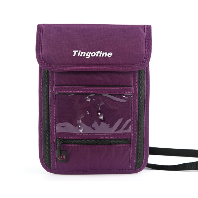 Travel Storage Messenger Passport Bag Multifunctional RFID Anti-Theft Hanging Neck Document Bag Card Bag, Size: 21x16cm(Purple) - Antimagnetic RFID Package by PMC Jewellery | Online Shopping South Africa | PMC Jewellery