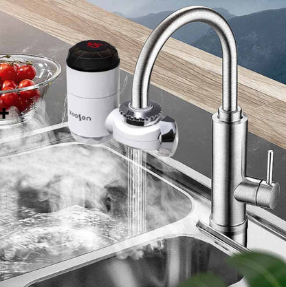 Zoosen Electric Hot Water Faucet Connection Type Instant Hot Water Faucet CN Plug, Style:White + Leak Protection - Faucets & Accessories by zoosen | Online Shopping South Africa | PMC Jewellery